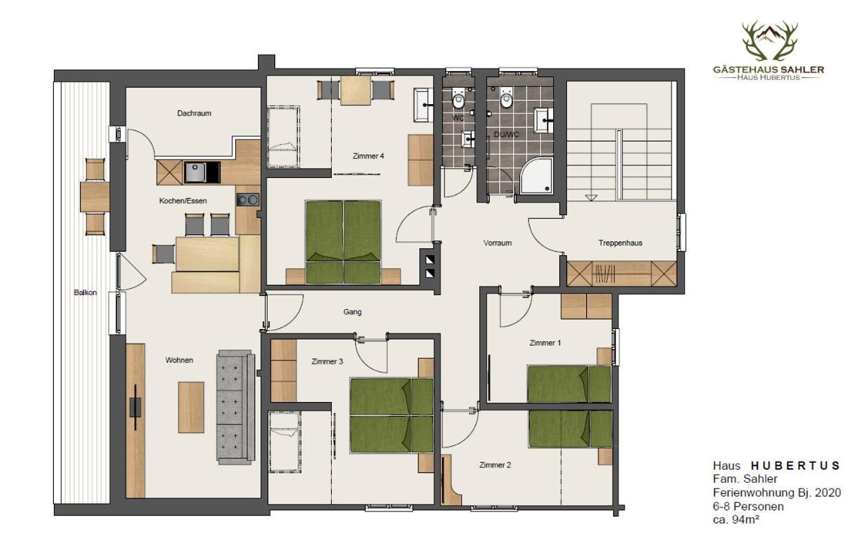 Haus Hubertus - Gaestehaus Sahler Партенен Екстериор снимка